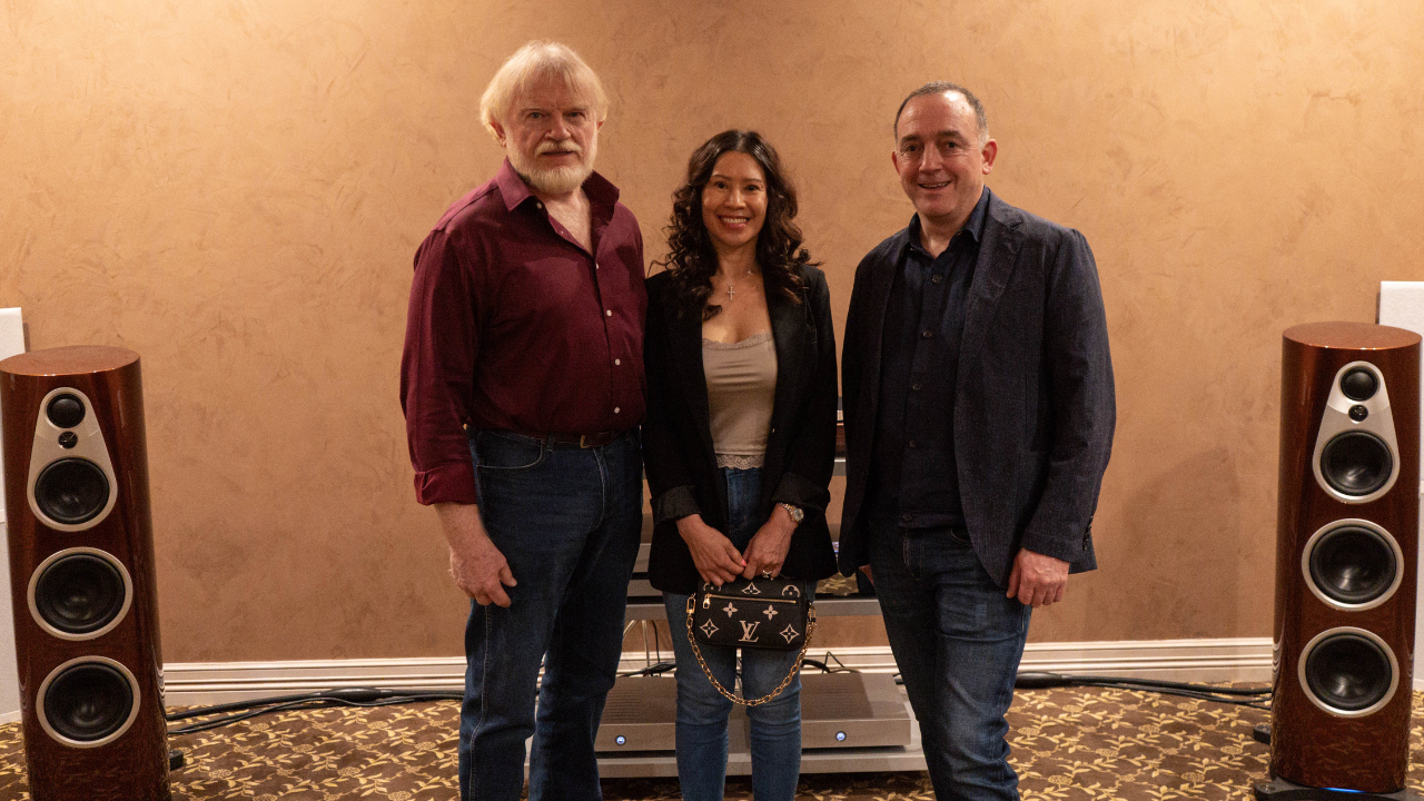 CEO of Linn Products, Gilad Tiefenburn with Mike Ware at LMC Home Entertainment