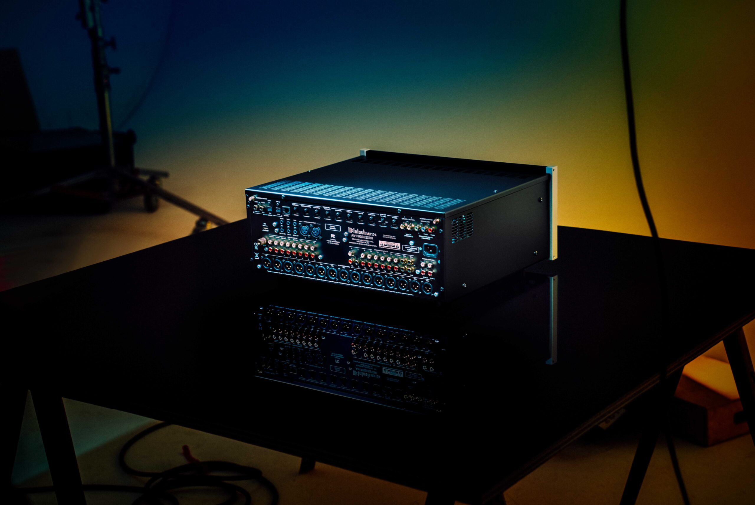 McIntosh MX124 A/V Processor rear connection panel with HDMI and audio inputs